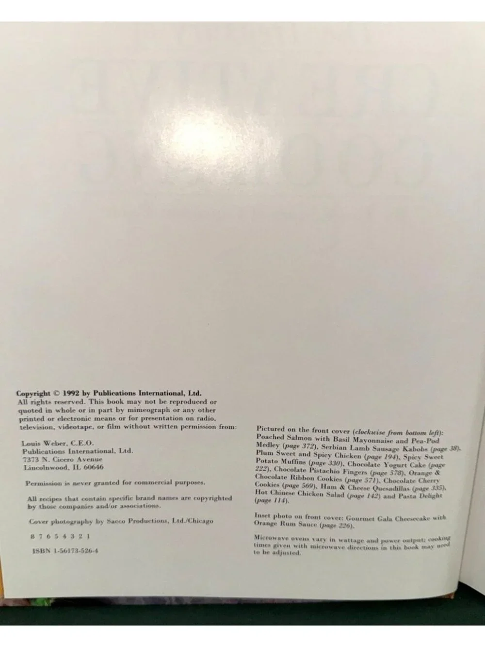 The Treasury of Creative Cooking by Editors of Consumer Guide (1992) Hardcover